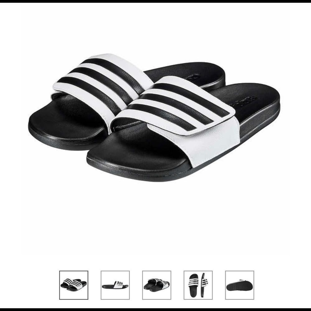 Adidas Adilette Comfort Slide Sandal Black/White